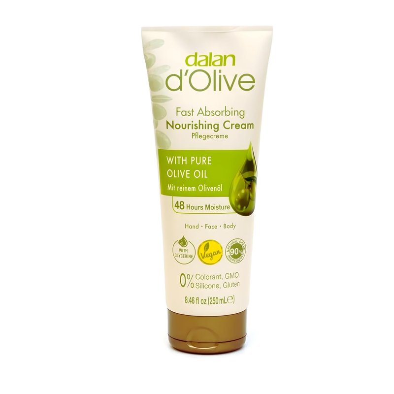 Dalan D’olive Hand and Body Cream - Pure Olive Oil Moisturizer | 250ml - 8.45fl oz