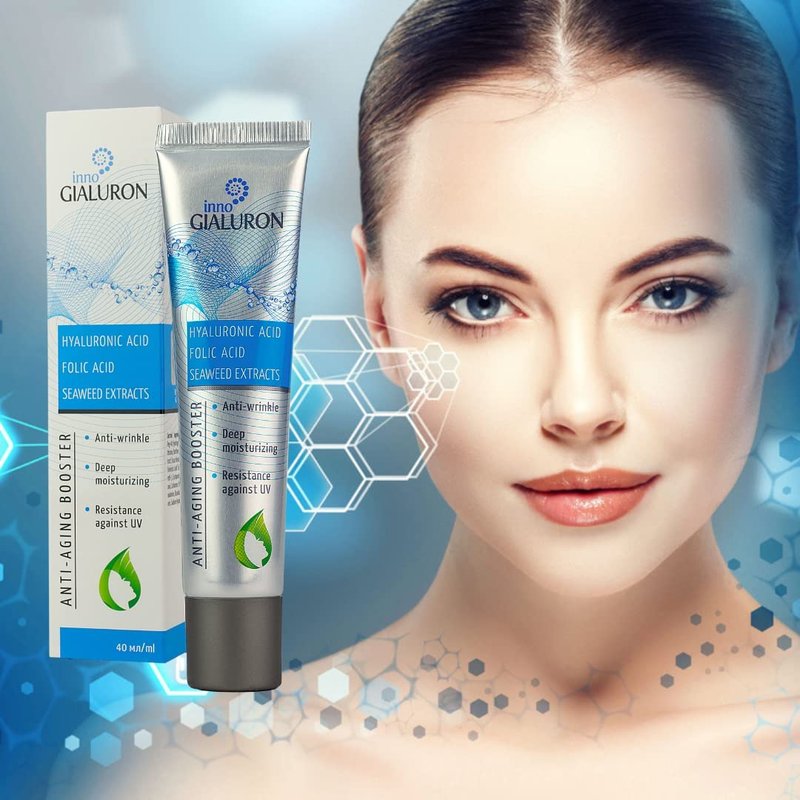 1 Tube Gialuron Innogialuron Anti-Aging Booster Anti-Wrinkle Cream by Hendel Garden - 1.35 fl oz / 40ml