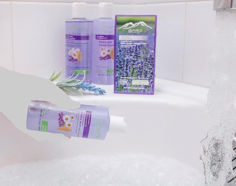 Lavender Spa Gift Basket - 20 Pc Home Spa Set with Body Lotion, Bath Bombs & More | Perfect Birthday Gift for Women