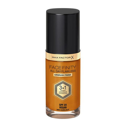 Max Factor Facefinity 3-in-1 All Day Flawless Foundation SPF 20, 95 Hazelnut, 30 ml