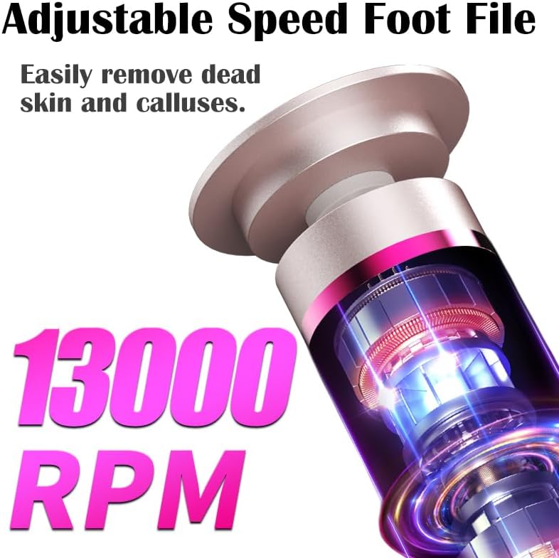 Ideal Swan 2 in 1 Electric Foot Callus Remover - Professional Pedicure Tool with 9 Adjustable Speeds for Tough Skin | Gray