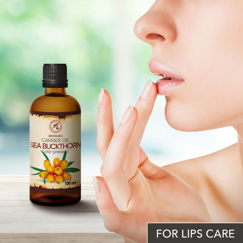 Sea Buckthorn Oil 3.4 Fl Oz | Pure Natural Carrier Oil for Hair, Face & Body Care
