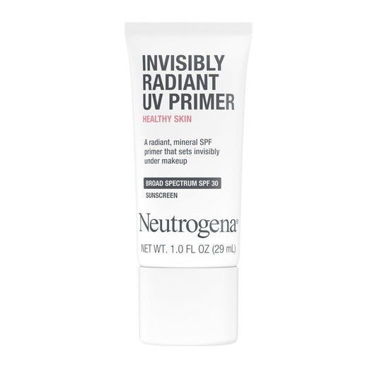 Neutrogena Healthy Skin Invisibly Radiant UV Face Primer with SPF 30, Mineral Sunscreen Makeup Primer, Broad Spectrum SPF 30, Suitable for All Skin Types, 1 fl. oz