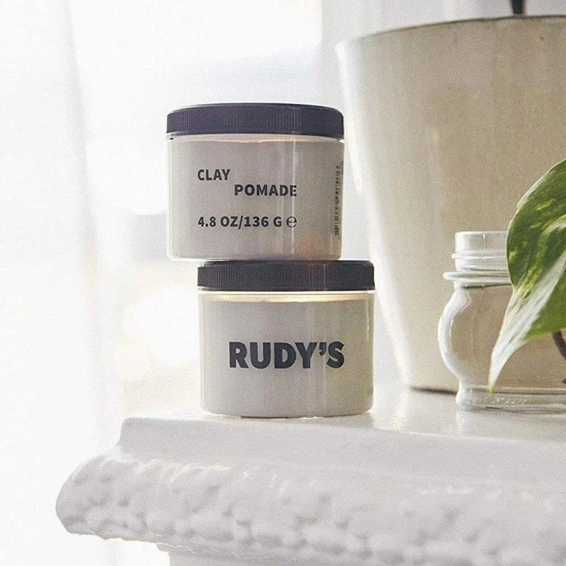RUDY's Clay Pomade | Strong Hold Texturizer with Matte Finish - Natural Ingredients, Paraben Free - for All Hair Types for Men & Women (4.8 oz)