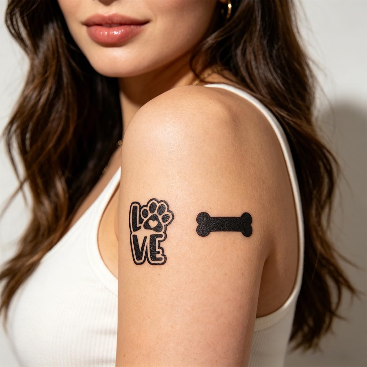 VERDBOOK Waterproof Temporary Tattoos: 2-Sheet Tattoo Kit with Realistic Body Stickers, Semi-Permanent Tattoos for Adults Lasting 7-15 Days – Safe for Men & Women, Paw Motif Set
