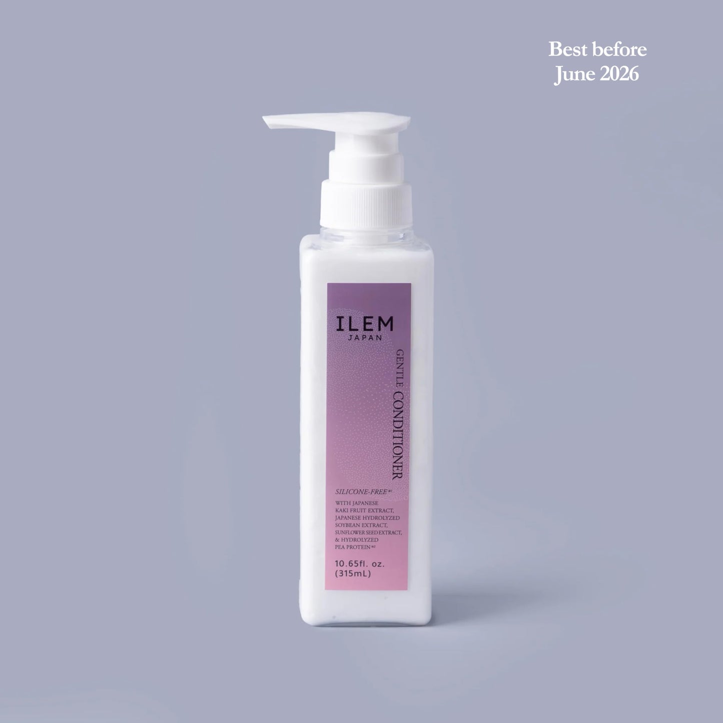 ILEM JAPAN Gentle Conditioner | Daily Use Mild Conditioner For Silky & Smooth Hair | For Women & Men, Nourishing Hair & Scalp | With Sunflower Seed & Pea | 315ml