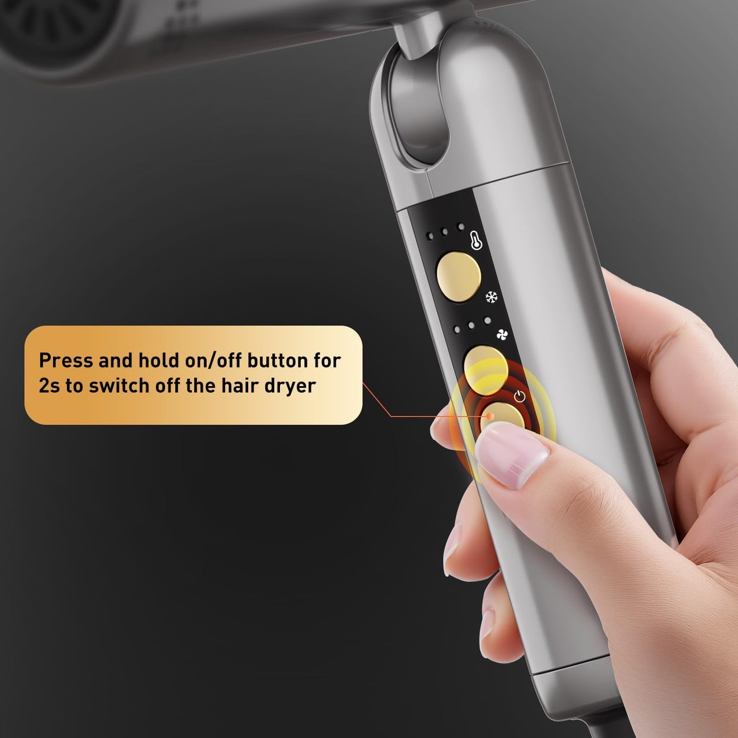Quico Travel Hair Dryer Dual Voltage, 120,000 RPM Fast Drying BLDC Pocket Hair Dryers for Women with Concentrator 500M Negative Ions, Foldable Blow Dryer with Cold, 3 Heat&3 Speed Settings