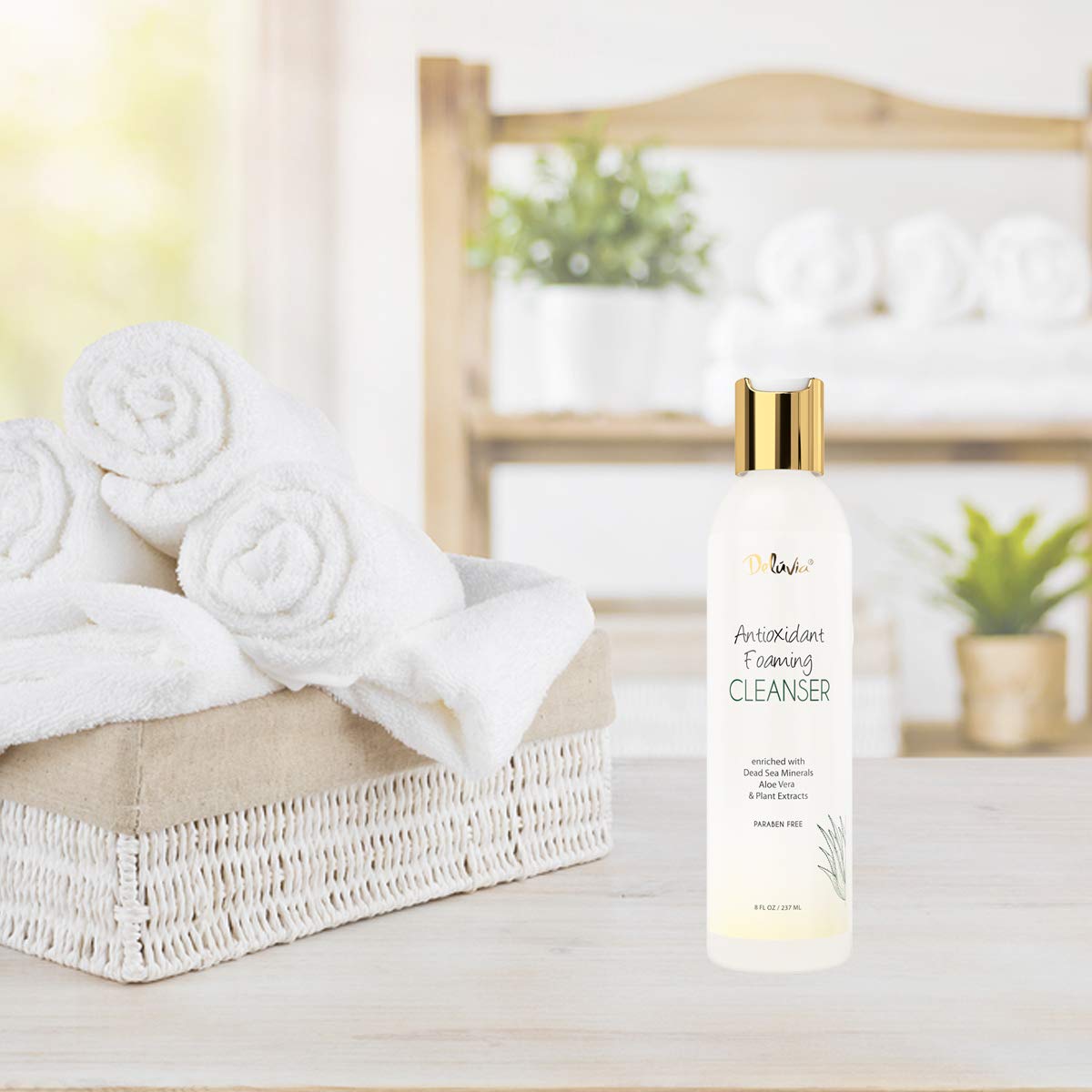 Deluvia Foam Facial Cleanser | Face Wash for Sensitive and Dry Skin | Hydrating Foam Moisturizer (8 fl oz)