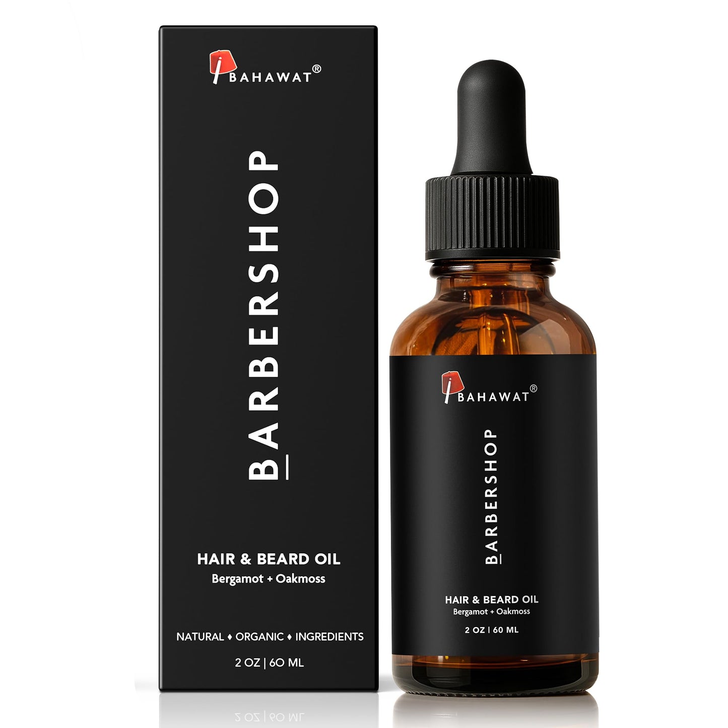 BAHAWAT Beard Oil -Premium Beard Oil Conditioner & Softener - Tobacco Oud scent- Eliminates Beard Itch, Promote a Healthy, Full Beard, Natural Ingredients, 2 ounce.