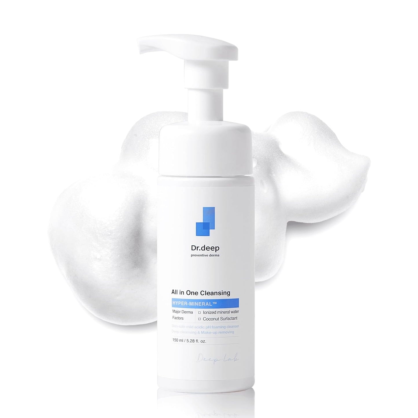Korean Foaming Facial Cleanser - All-in-One for Bumpy Skin & Blackheads | Gentle Makeup Remover - 5.07 fl. oz