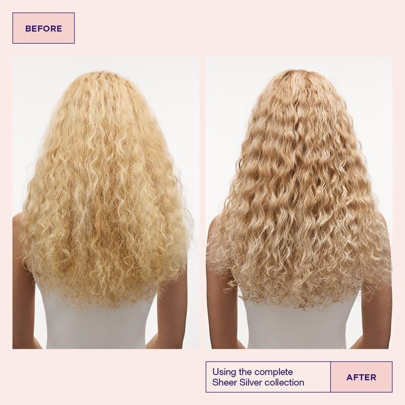 Maria Nila Sheer Silver Shampoo - Neutralizes Brassy Yellow Tones in Blonde & Grey Hair | 100% Vegan, Sulfate-Free