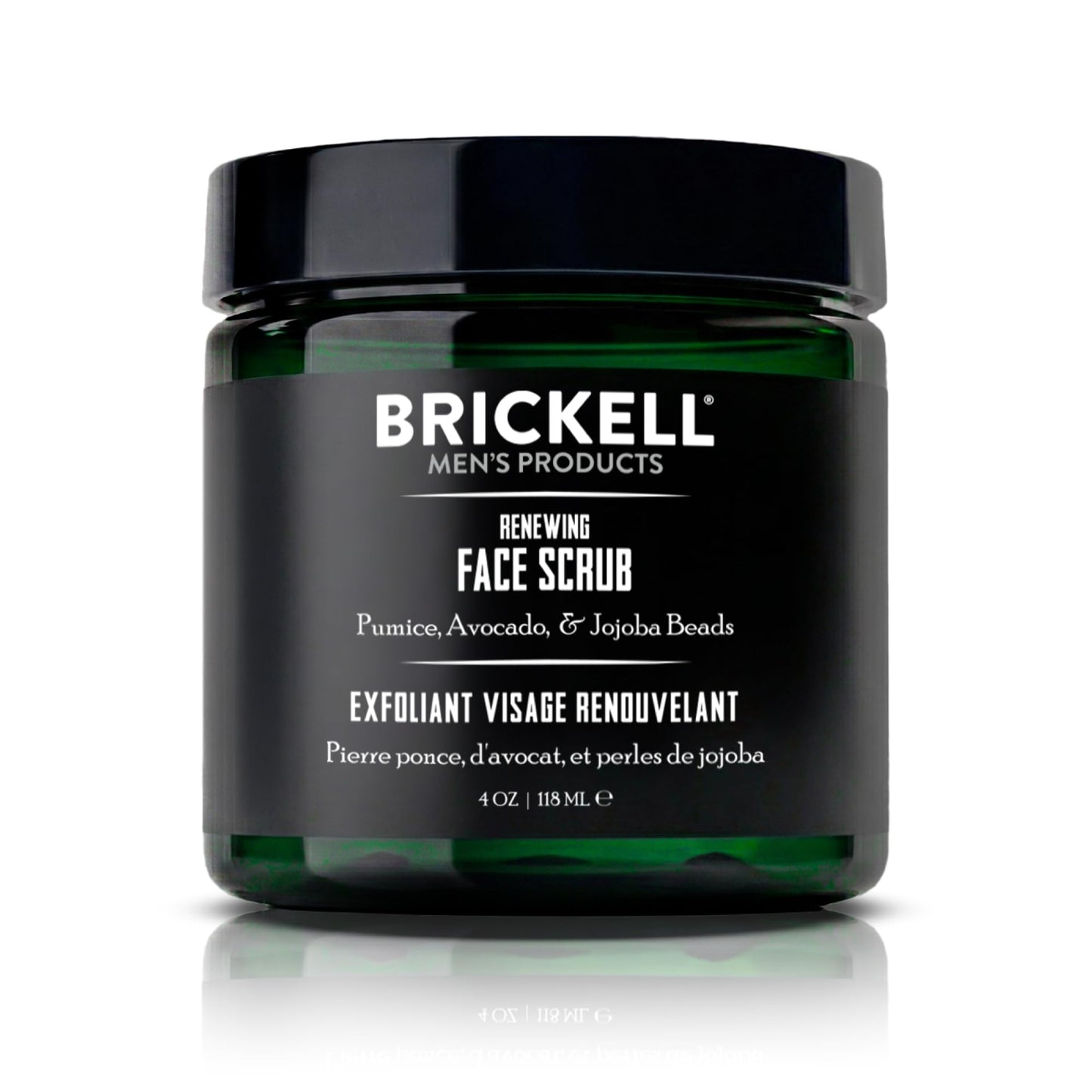 Brickell Men's Renewing Face Scrub for Men, Natural and Organic Deep Exfoliating Facial Scrub Formulated with Jojoba Beads, Coffee Extract and Pumice, 2 Ounce, Scented