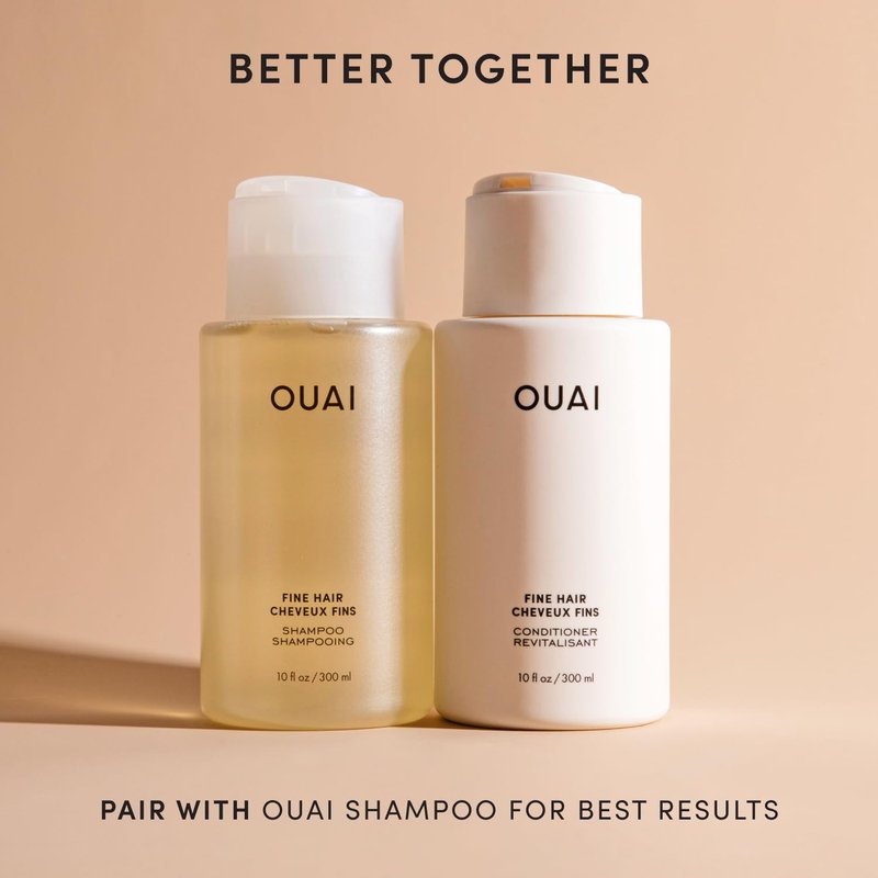 OUAI Fine Hair Conditioner Refill - Volumizing Keratin & Biotin Formula for Softness & Bounce | 32 Oz