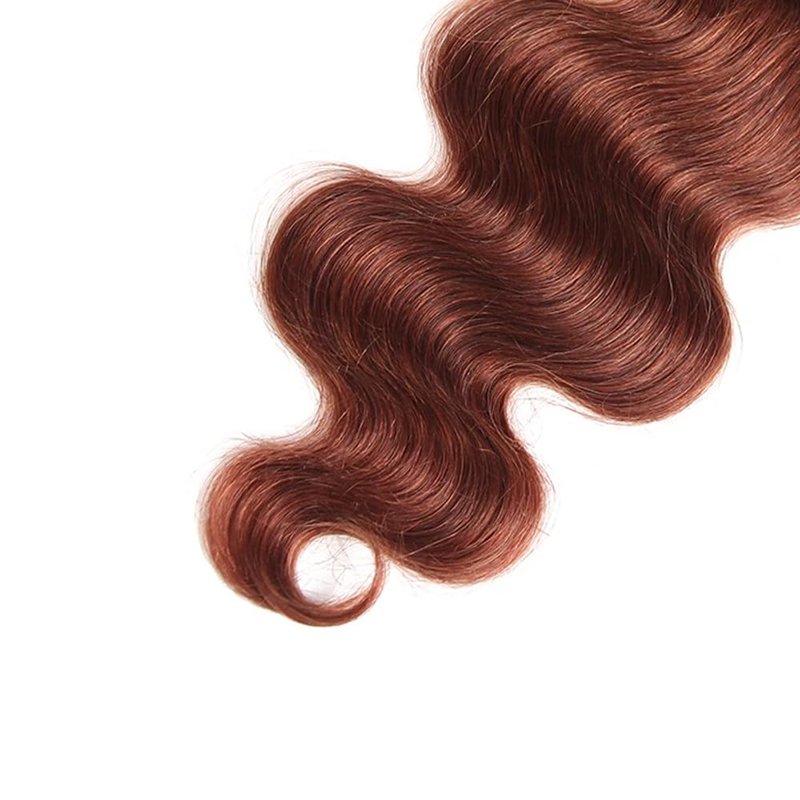 Color 33 Human Hair Bundles Reddish Brown Body Wave Bundles 8 10 12 inch Double Weft Brazilian Virgin Copper Red Human Hair Extensions