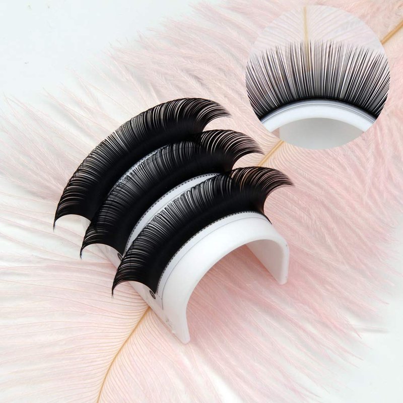Easy Fan Volume Lashes - C Curl Faux Mink Eyelash Extensions | Rapid Fanning, 11mm, .03/.05/.07/.10 Thickness
