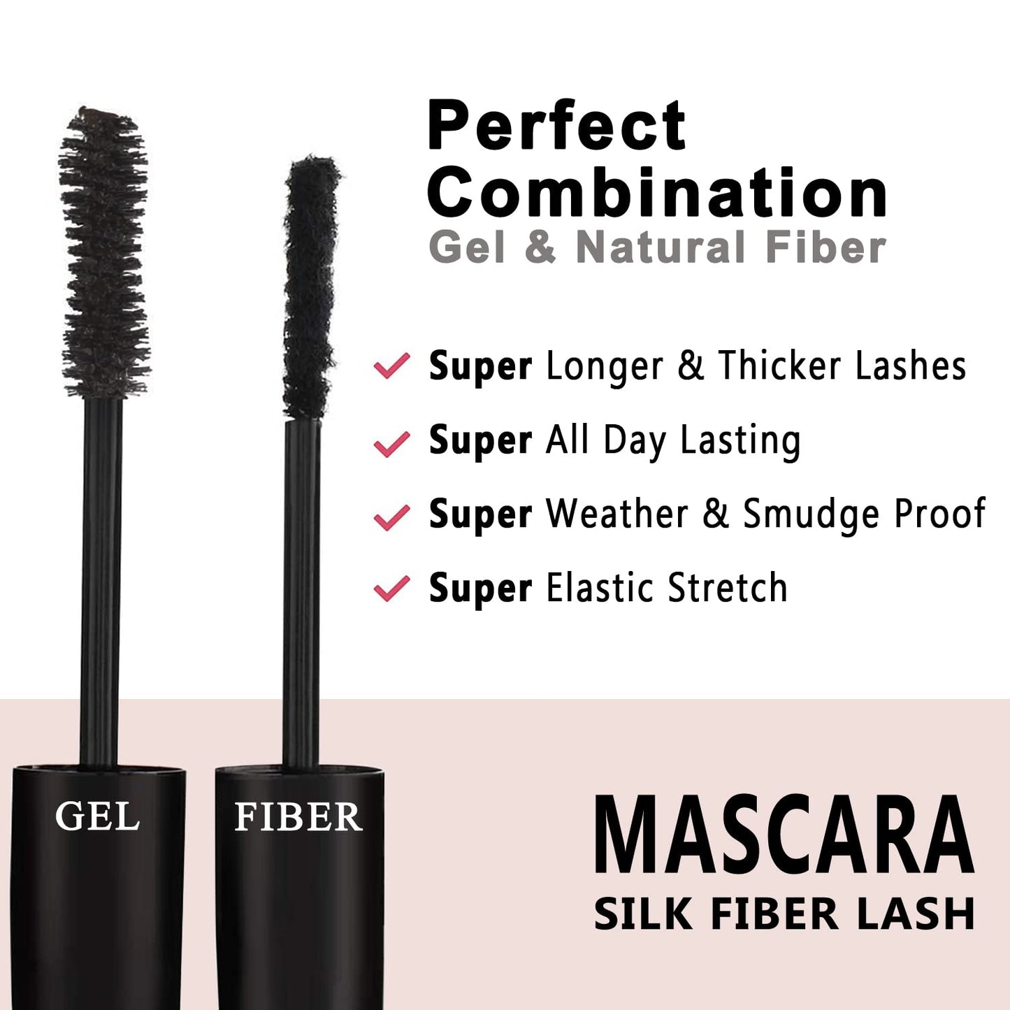 3D Silk Fiber Lash Mascara - Lengthening & Thickening, Waterproof & Smudge-Proof | All-Day Volume