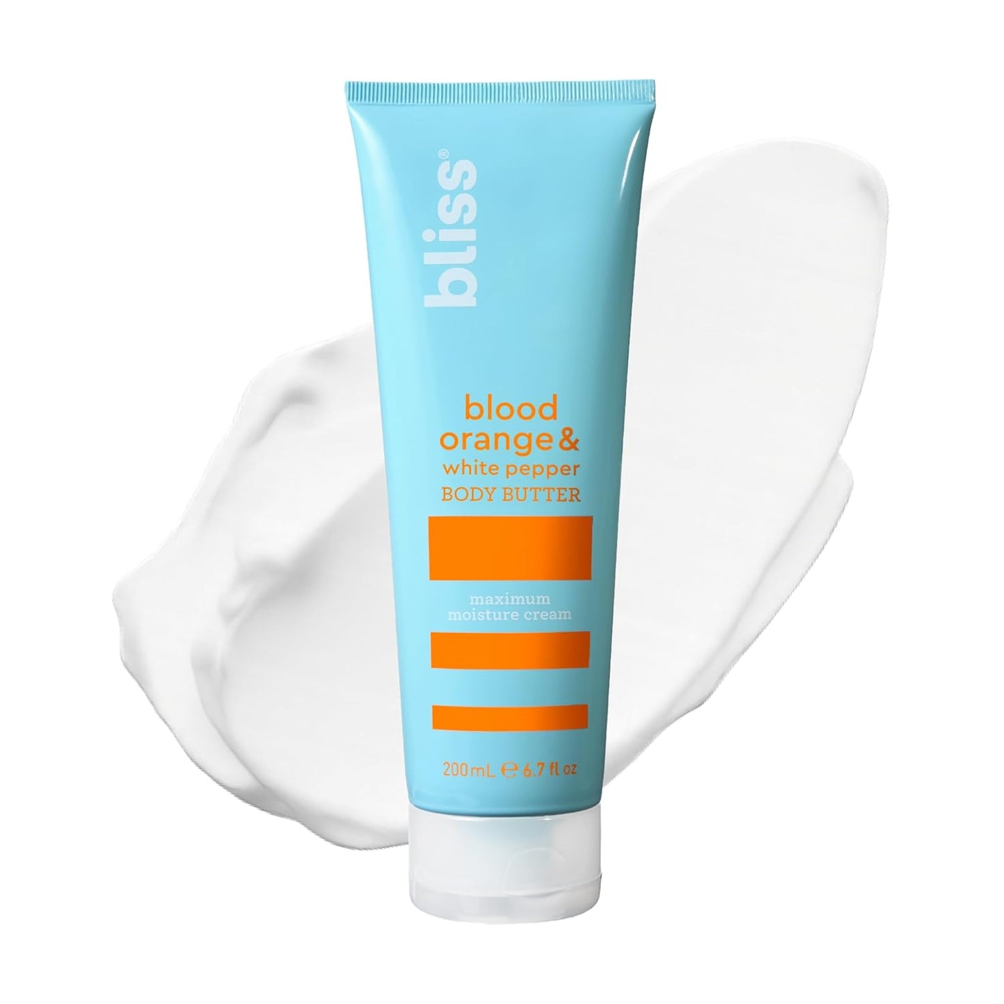 Bliss Body Butter - Blood Orange & White Pepper Moisturizing Cream - 6.7 Fl Oz | Vegan & Cruelty-Free Body Lotion for Dry Skin