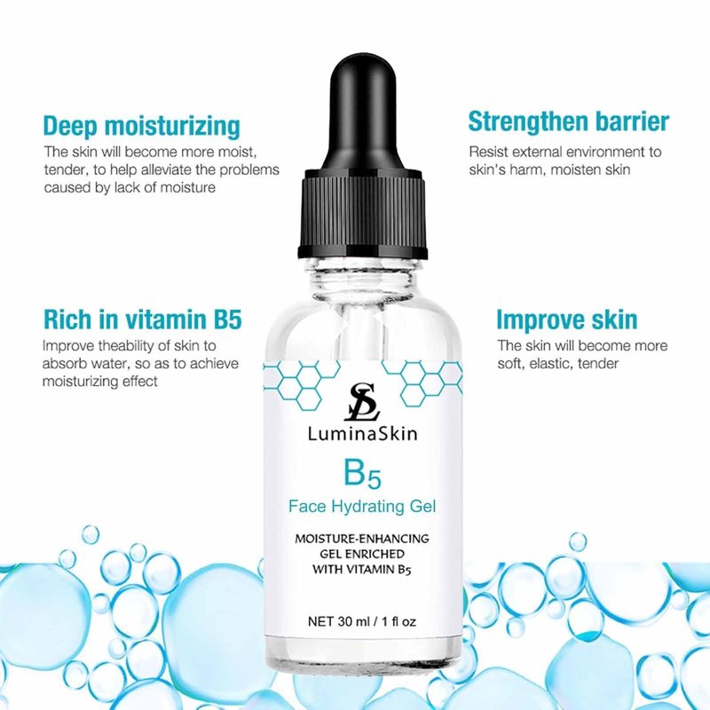 Hydrating Vitamin B5 Gel - Moisture-Enhancing Hyaluronic Acid Serum for Face | Anti-Aging, 30 ml