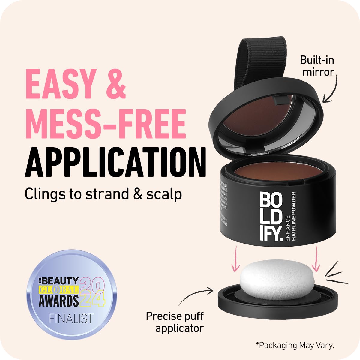 Boldify Hair Fiber + Hairline Powder: Build & Conceal Bundle - Undetectable Hair Thickener for Fine Hair, Instant Stain-Proof Root Touchup Powder, For Men & Women (Dark Brown)