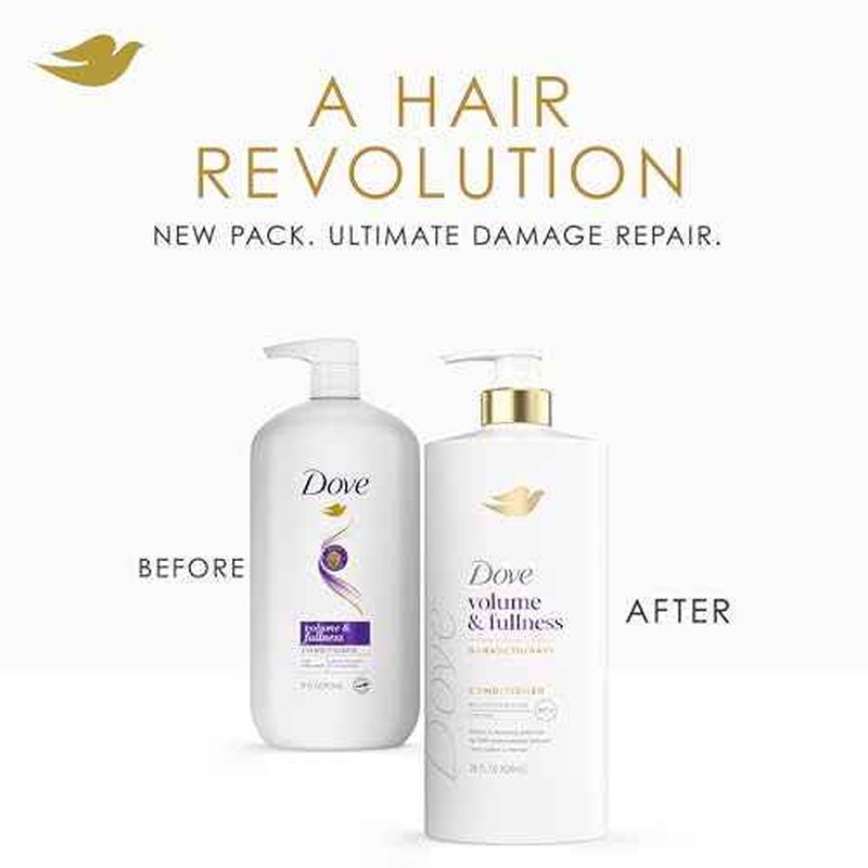 Dove Conditioner Volume & Fullness for Fine, Thin Hair with Bio-Protein Care Technology and Biotin 28 Fl Oz