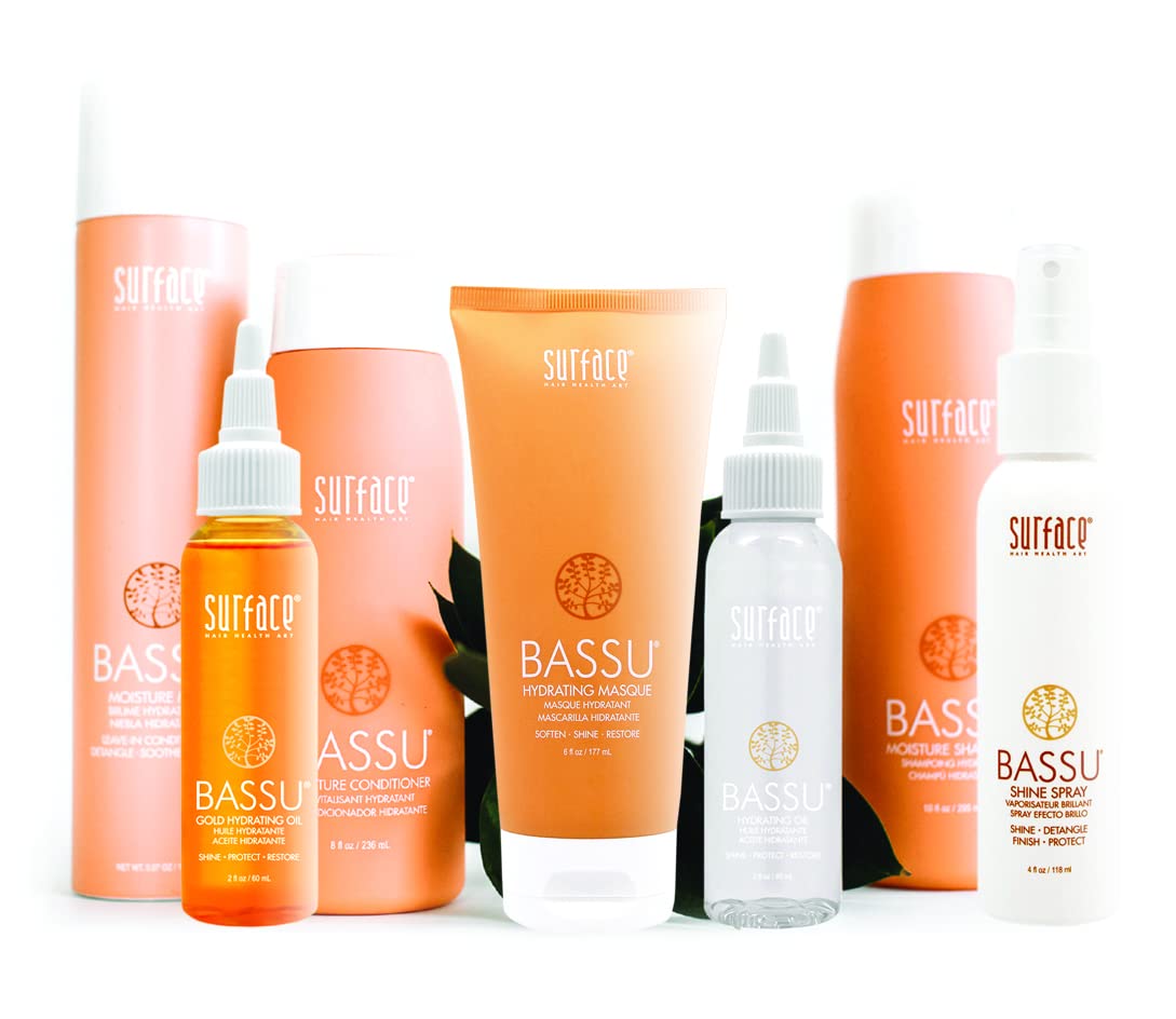 Bassu Moisture Mist Leave-In Conditioner - Cleanses & Moisturizes | Sulfate-Free Shine - 6oz