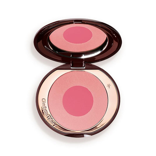 Charlotte Tilbury Cheek to Chic Powder Blush - Two-Tone Radiant Makeup for Buildable Color | Smooth & Luminous Finish