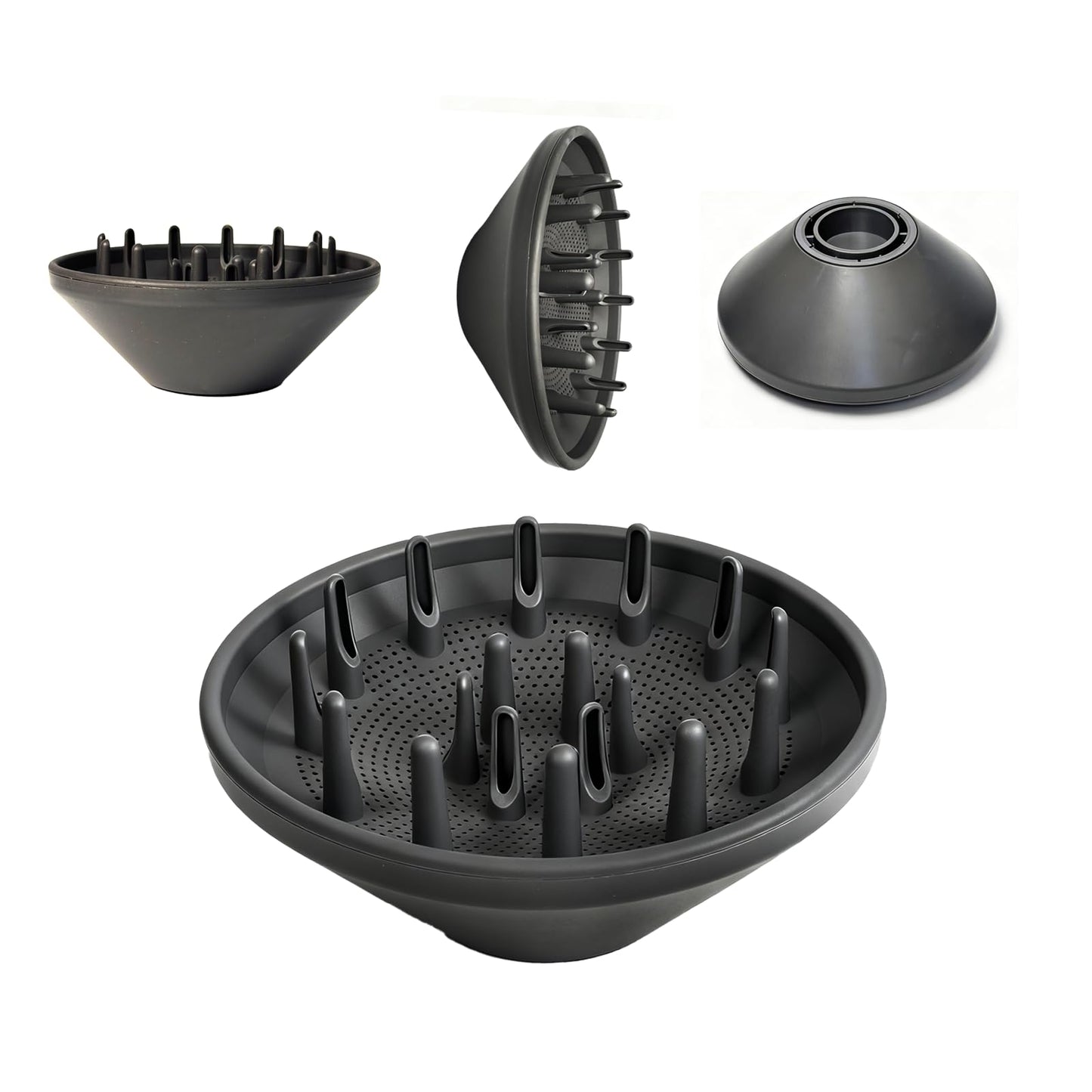 360° Rotating Diffuser Attachment Nozzle Compatible With Laifen Swift Hair Dryer/Laifen SE/SE 2 Hair Dryer Styling Tool, Hair Smoothing Dryer Magnetic Blower Accessories, Black
