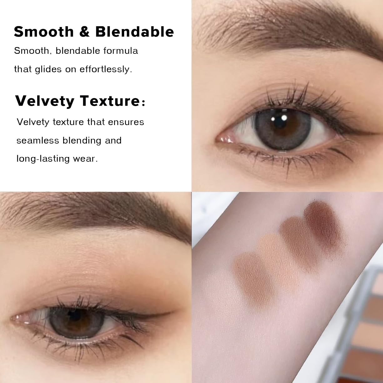 Neutral Naked Brown Eyeshadow Palette - 5 Colors Nude Brown Tones, Velvety Matte, Long-Lasting & Waterproof for Natural Everyday Looks (01#)