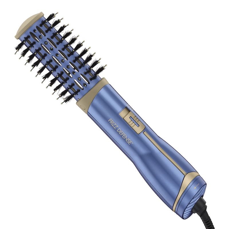 Conair Nano Titanium Ceramic Frizz Defense 1½” (38 mm) Compact Lightweight Hot Air Styling Curl, Straighten, Waver Brush - BC850