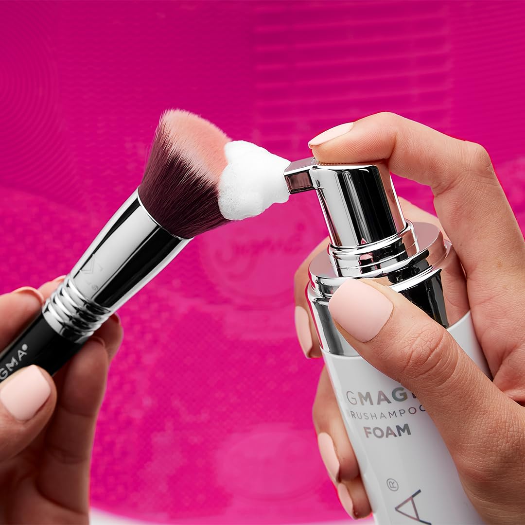 Sigma Beauty Sigmagic Foam Makeup Brush Shampoo – Makeup Brush Cleaner Solution with Professional Grade Formula to Remove Makeup Residue and Build Up on Brushes & Sponges (6.76 FL Oz)
