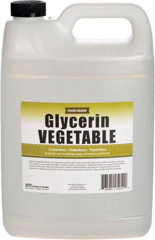 Vegetable Glycerin - All-Natural USP Grade Liquid | 1 Gallon - Premium Emollient for Skin & Hair Care