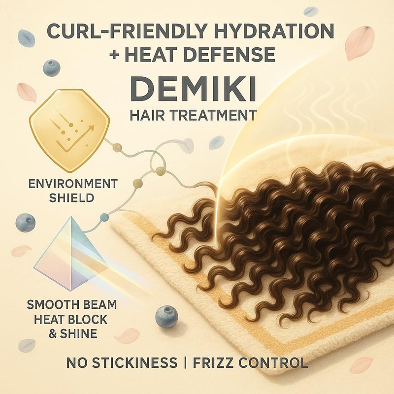DEMIKI Hair Oil Japanese Hair Care,Hair Oil for Frizzy Hair,Anti Frizz Hair Products for Women,Hair Moisturizer,Hair Perfume Oil,Hair Beauty Products,Hair Serum for Frizzy and Damaged Hair 1.18fl.oz