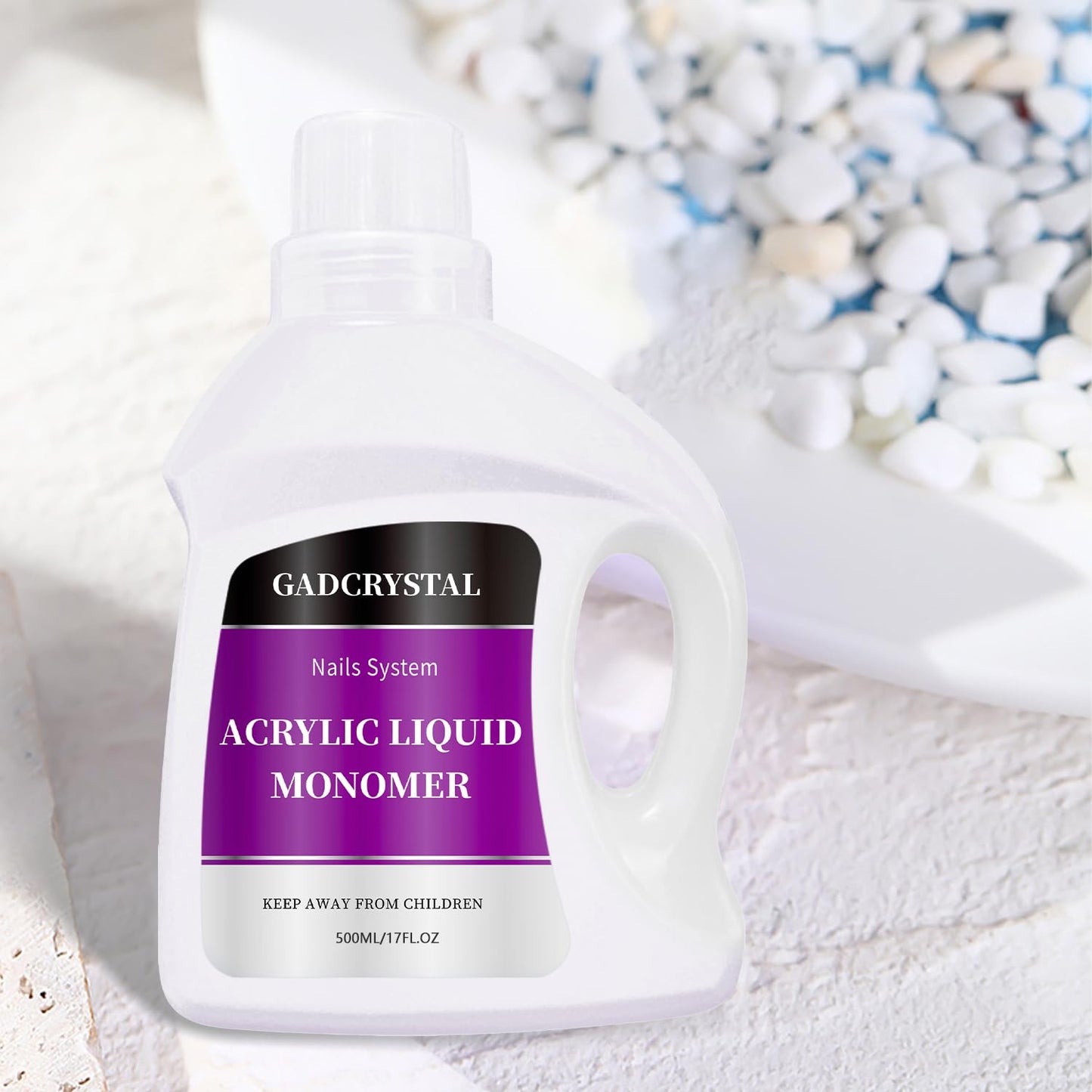 Gadcrystal Monomer Acrylic Nail Liquid,Nail Acrylic Liquid 500ml/17fl.oz,Acrylic Liquid for Nails,Acrylic Liquid Monomer,Acrylic Liquid for Acrylic Powder Nails Extension for Nail Art