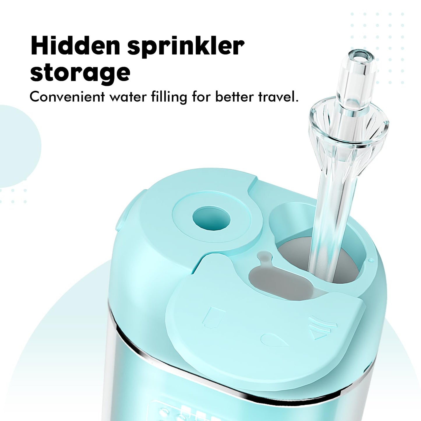 Powerful Portable Cordless Water Dental Flosser: Rechargeable [2000 mAh Li-ion] Mini Oral Irrigator Travel & Home Machine Cleaner Large Vol Telescopic Tank 5 Modes IPX7 Waterproof Electric Teeth Pick