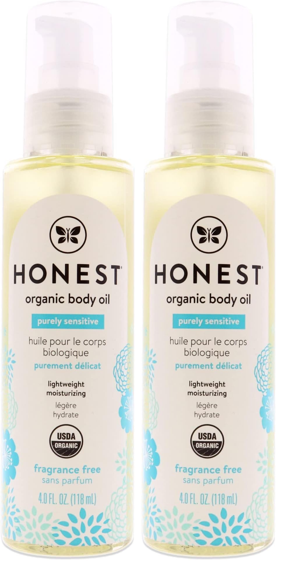 HONEST Body Oil Moisturizer - 4 oz, (158780) (Pack of 2)