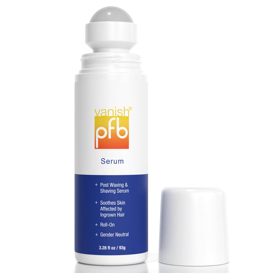 PFB Vanish Razor Bump Stopper Roll On Shaving Gel - Skin Care Treatment for Ingrown Hairs and Razor Burns, 93g