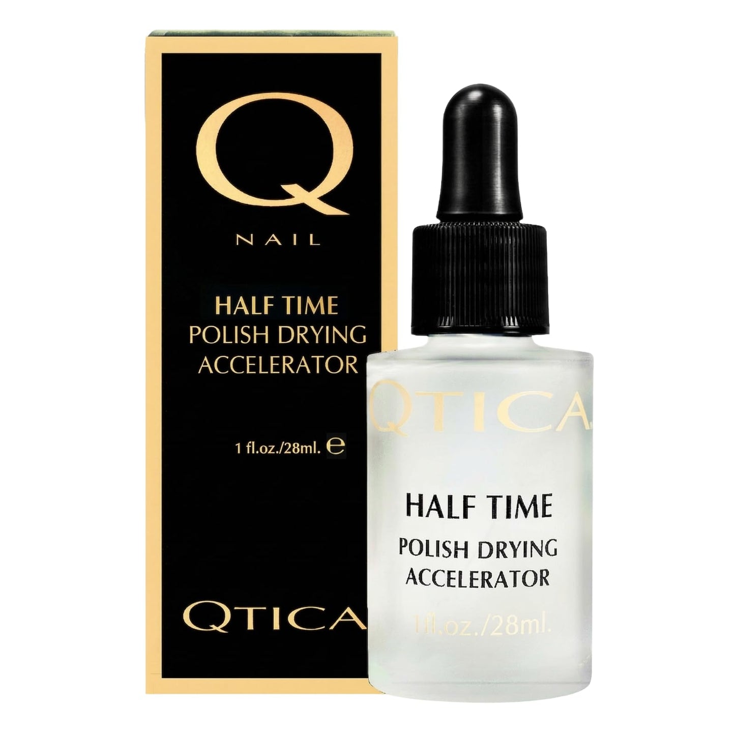 Qtica Half Time Polish Drying Accelerator – Fast-Dry Top Coat Nail Polish Dryer for Manicures & Pedicures – No Smudge, No Streak, No Dents – Quick-Dry Nail Solution for Long-Lasting Wear 1oz