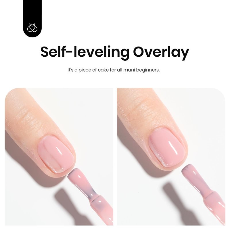 Beetles 12 Color Rubber Base Gel Polish, Nude Gel Nail Polish 5 in 1 Nude Porcelain Milky White Strengthener Soak Off U V Nail Art Design DIY at Home Gifts for Women