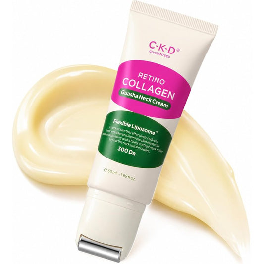 Retino Collagen Gua Sha Neck Cream - Anti-Aging Moisturizer for Turkey Neck & Wrinkles | 1.69 fl oz