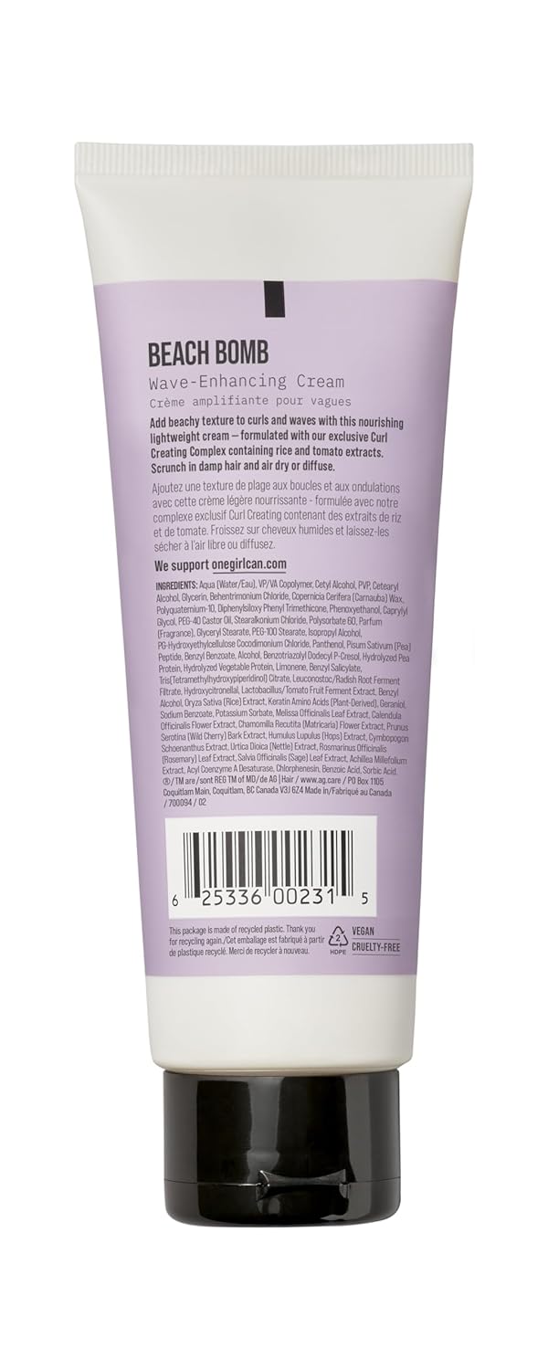 Beach Bomb Wave-Enhancing Cream - AG Care 5 Fl Oz | Perfect for Curly Hair