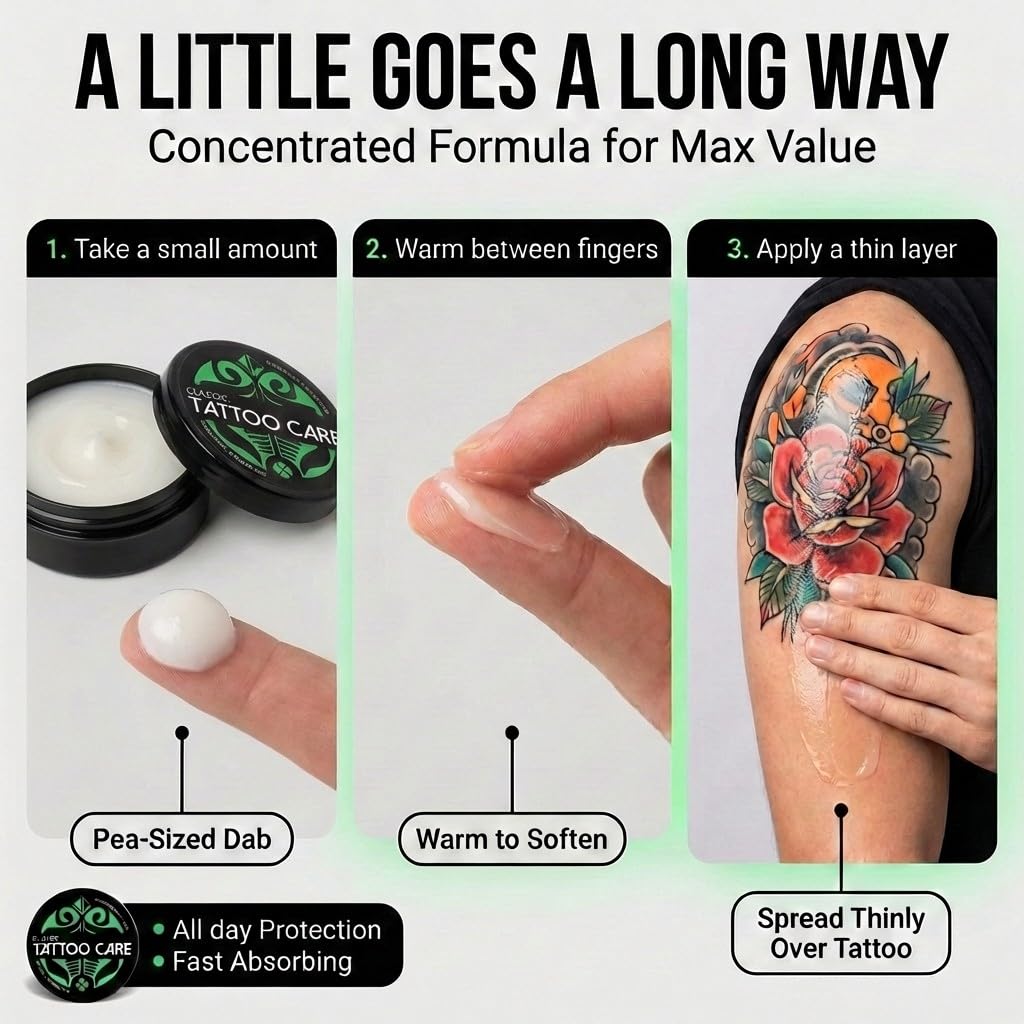 TATTOO CARE Makra Classic – Unscented Aftercare Ointment - for New & Older Tattoos – Deeply Moisturizes and Refreshes – Enhances Colors, Prevents Ink Fading -1.23 Oz (Pack of 3)