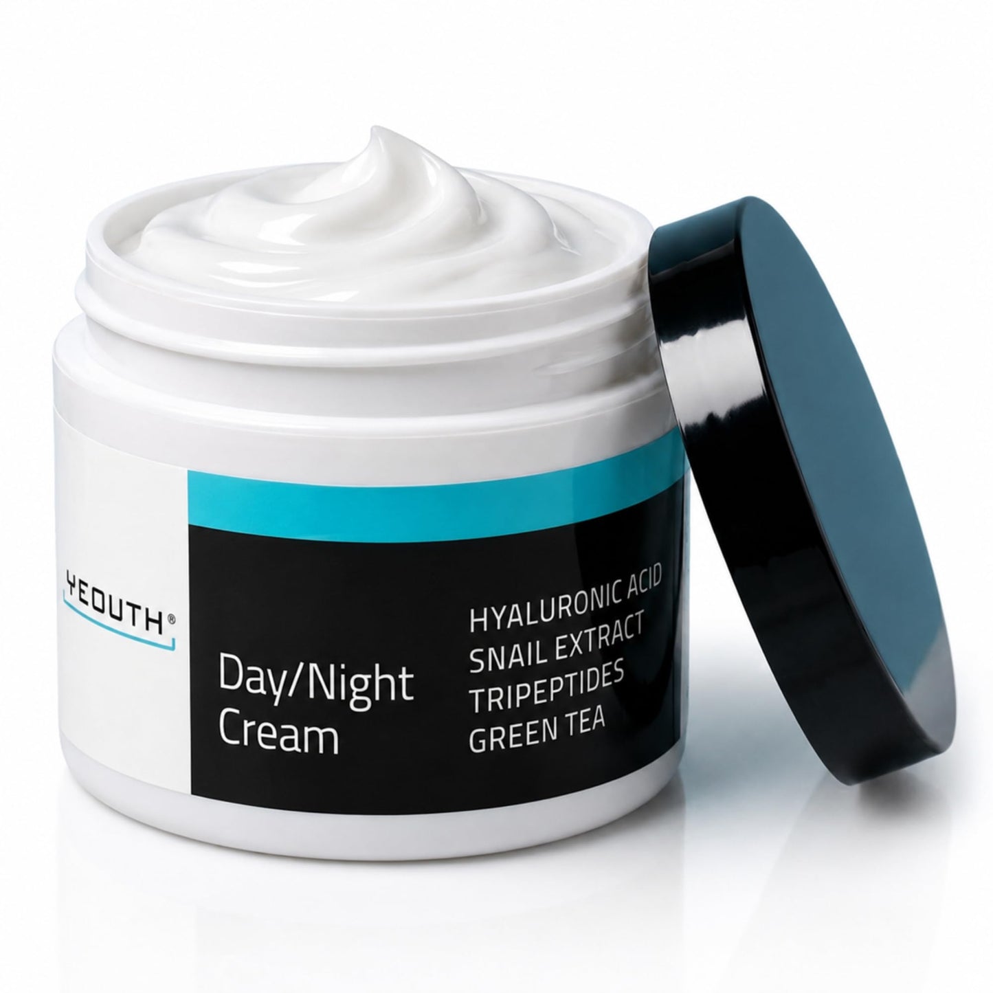 YEOUTH Day Night Cream with Hyaluronic Acid, Snail Mucin and Tripeptides, Face Cream for Women and Men, Fragrance Free Face Moisturizer, 4 oz