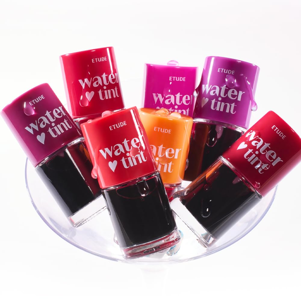 ETUDE Dear Darling Water Tint 3 Color Set, Strawberry Ade, Cherry Ade, Red Grapefruit Ade, Lip and Cheek Stain Trio, Korean Water Blush Tint, K-Beauty Makeup, 9g x 3