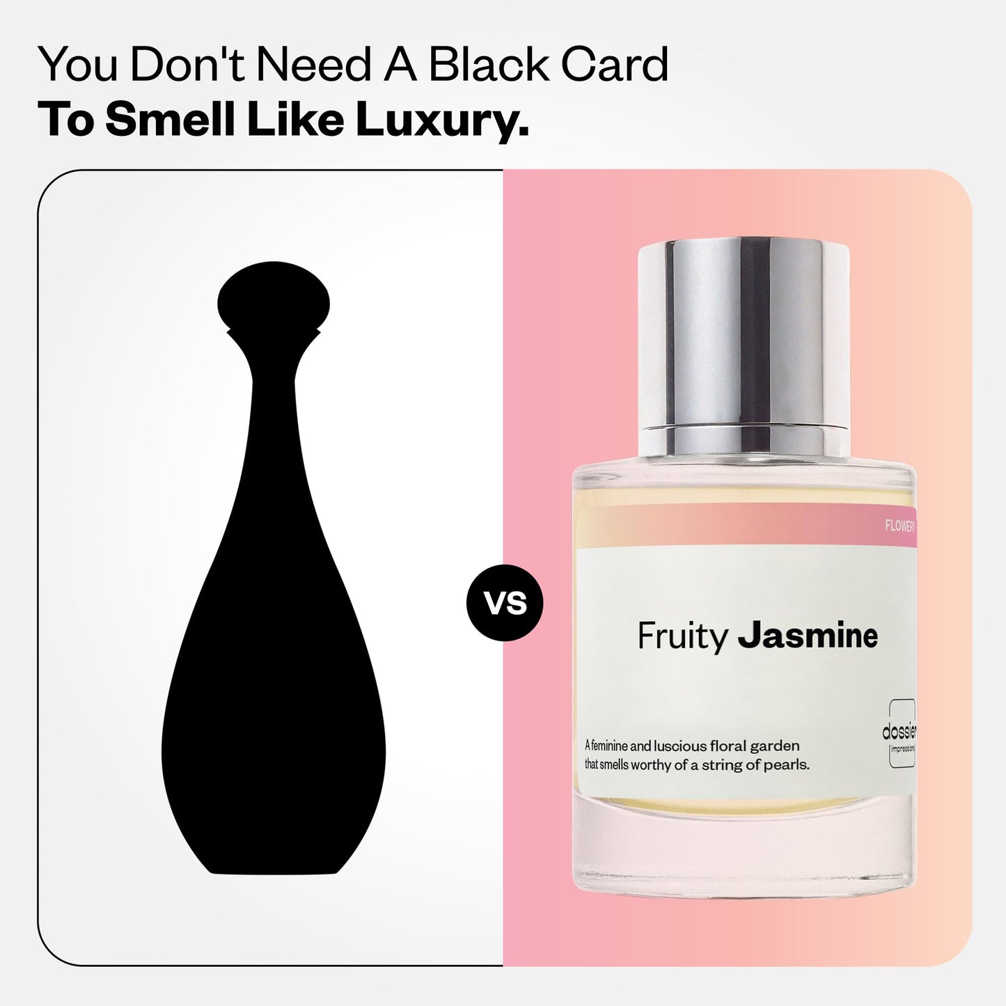 Dossier - Fruity Jasmine - Eau de Parfum - Inspired by J'adore - Long-Lasting Fragrance - Feminine - 1.7 fl oz (50ml)