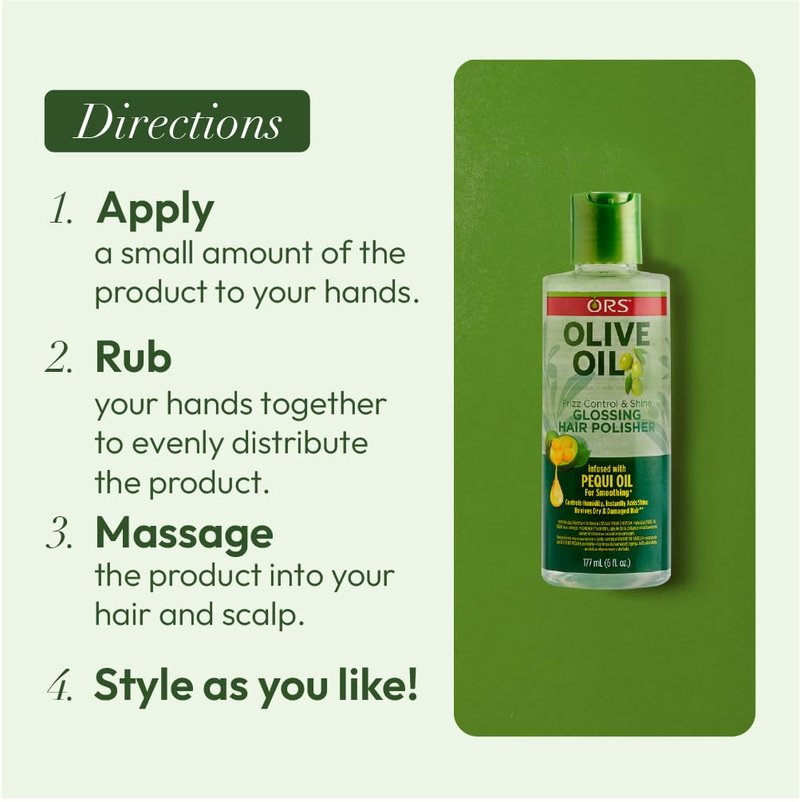 ORS Olive Oil Anti-Frizz Glossing Hair Polisher 6.0 Ounce (Pack of 4)