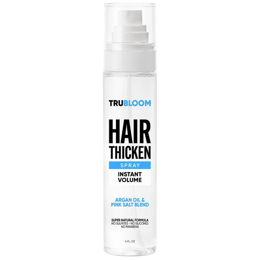 TRU BLOOM Hair Thickening Spray – Get Instant Fuller, Thicker & Healthier Hair, All-Natural Thickening & Volumizing Spray, Stylist-Recommended Hair Volumizer Spray For Both Women & Men. Made in USA
