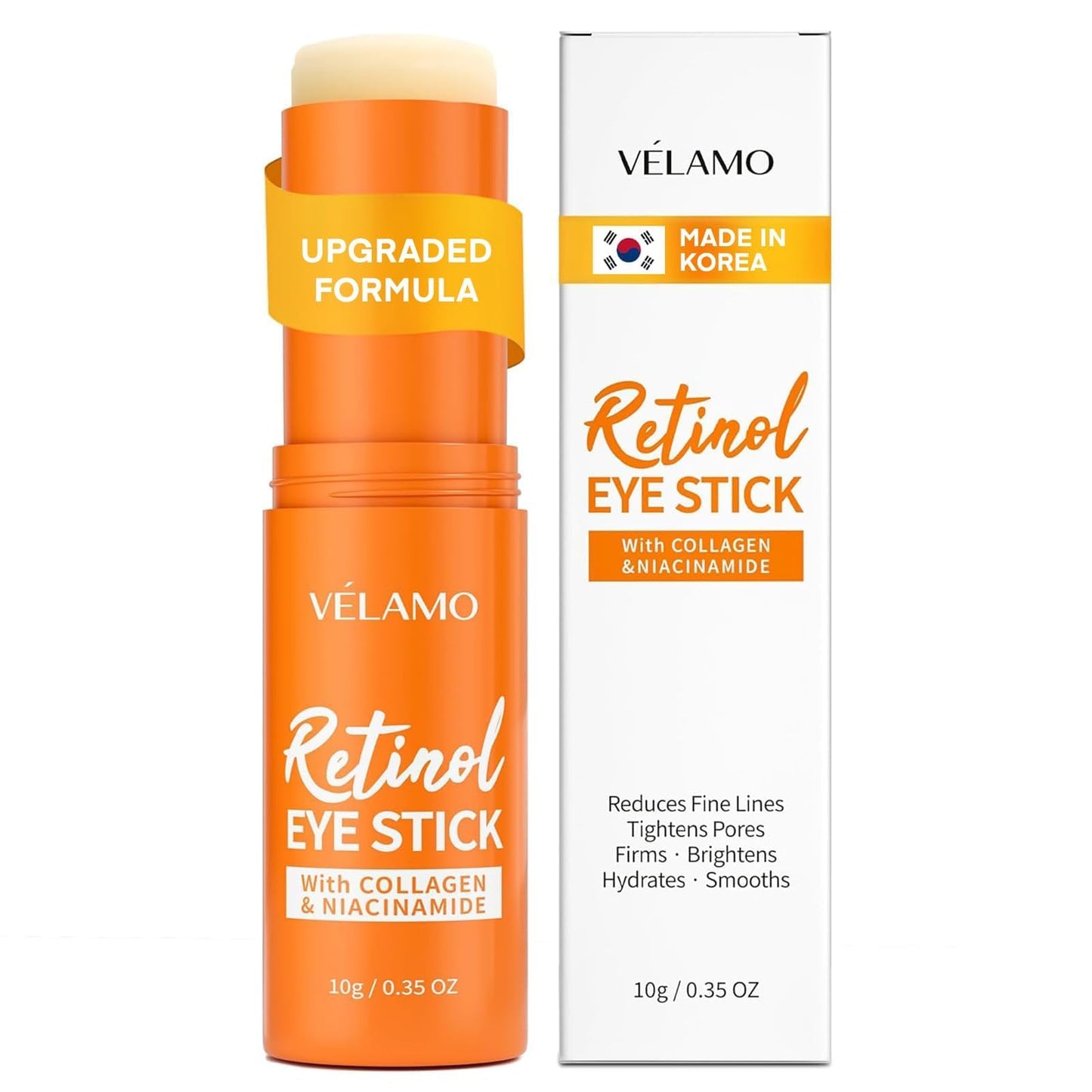 Retinol Under Eye Balm Stick: Korean Retinol Eye Cream for Dark Circles, Puffiness, Eye Bags, Wrinkles & Fine Lines - 8-IN-1 Formula with Collagen, Niacinamide, Peptides & Hyaluronic Acid