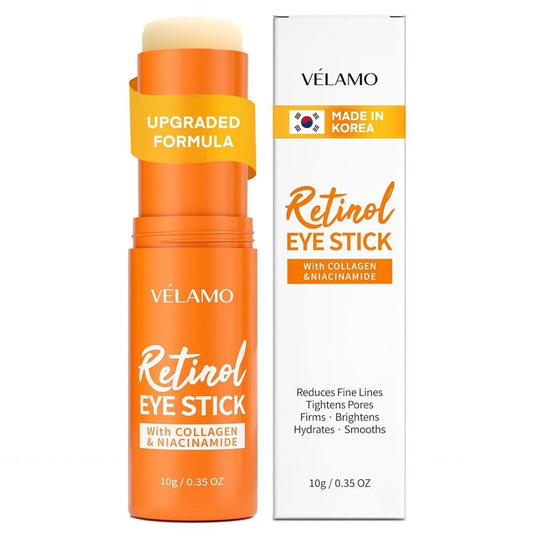 Retinol Under Eye Balm Stick: Korean Retinol Eye Cream for Dark Circles, Puffiness, Eye Bags, Wrinkles & Fine Lines - 8-IN-1 Formula with Collagen, Niacinamide, Peptides & Hyaluronic Acid