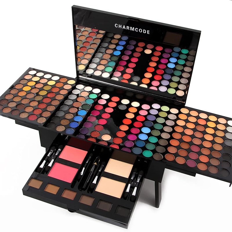 Charmcode 190 Colors Makeup Palette Set - All-in-One Eyeshadow, Blusher, Eyebrow Powder & More | Multicolor