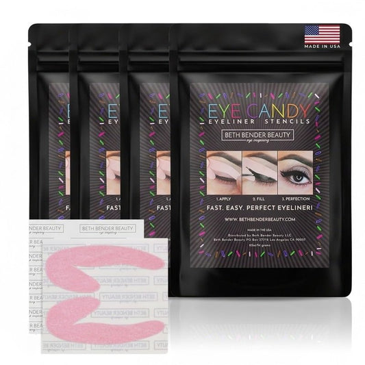 Eyeliner Stencils | Cat Eyeliner Stencil & Winged Eyeliner Tool | Made in USA & Created by Celebrity Makeup Artist | Reusable and Flexible Eyeliner Tape & Eyeshadow Tape | 96 Stencils…